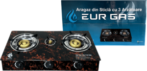 Aragaz din Sticla EurGas cu 3 Arzătoare